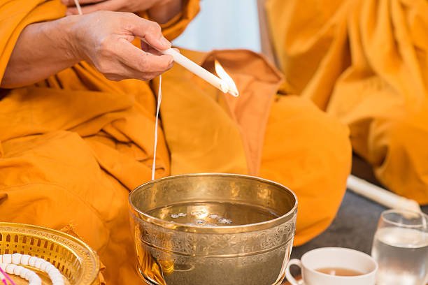 istock Holy water, the monks and religious rituals in thai ceremony 536552485