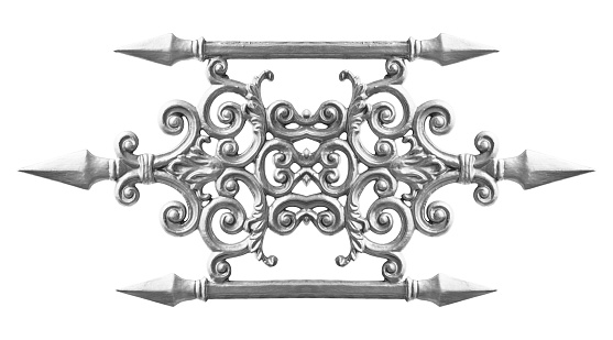 Pattern of the silver alloy isolated on white