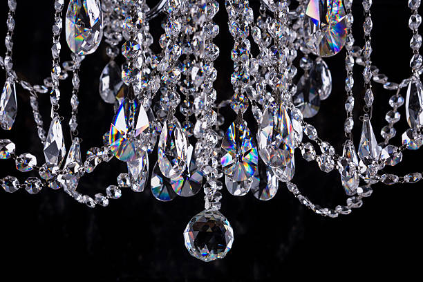 istock Crystal chandelier close-up 536553143