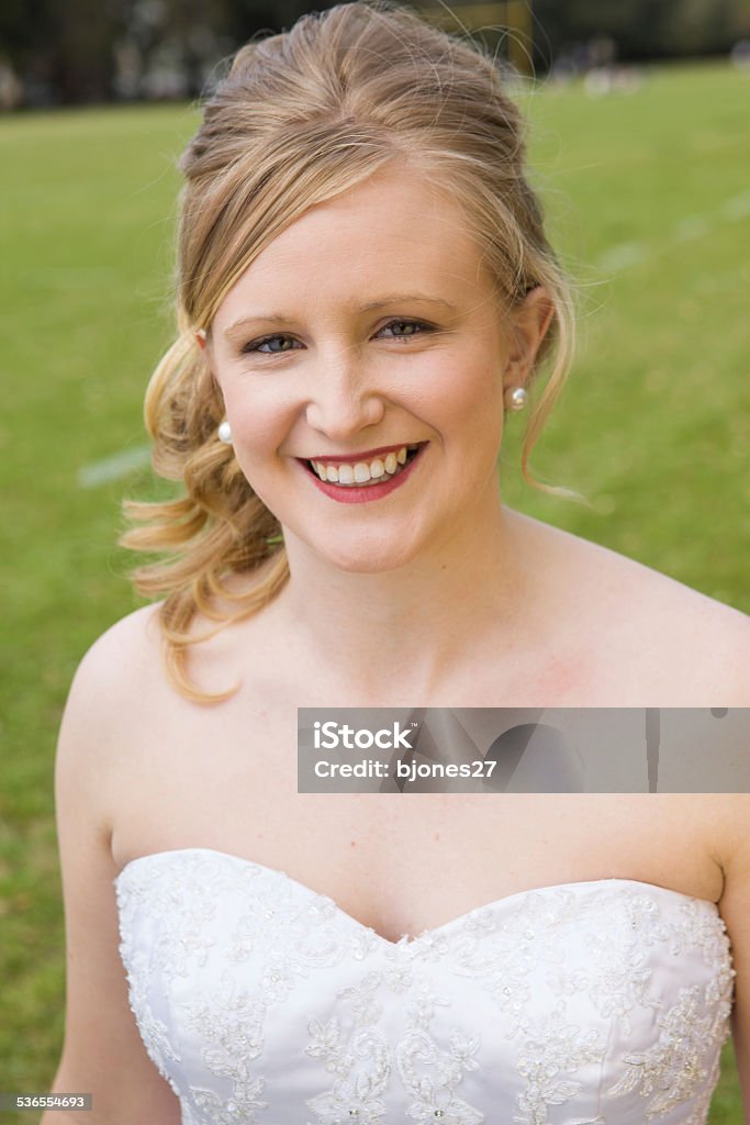 Beautiful Bridal Portraits beautiful bride in her white wedding dress 2015 Stock Photo