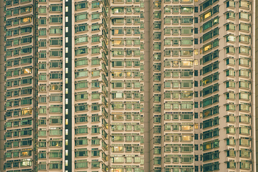 Apartment buildings in Hong Kong.