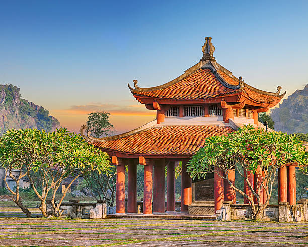 istock Oriental pagoda during sunrise 536555855