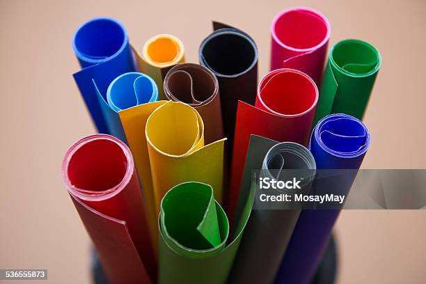Lot Of Color Paper For Crafts Idea Stock Photo - Download Image