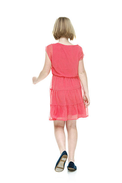 istock Rear view little girl walking 536587676
