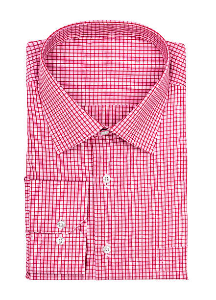 istock folded stylish shirt in a red square on a white background 536609907