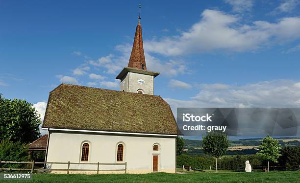 The Church Of Orzens Stock Photo - Download Image Now - 2015, Bell Tower - Tower, Built Structure