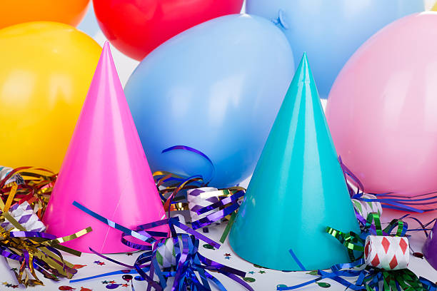 istock Party Hats and Balloons 536614137