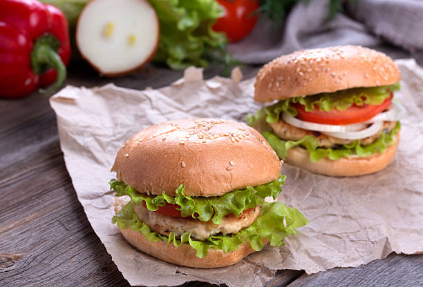 istock Delicious homemade hamburger on wood 536615345