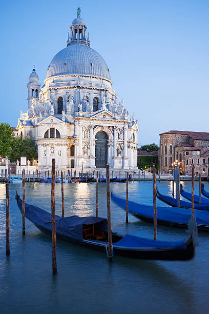 istock Gondolas on Canal Grande with Basilica 536615639