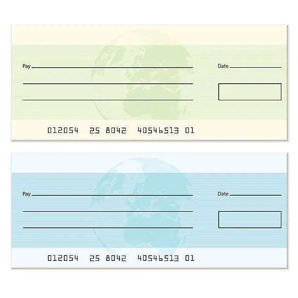 Vector illustration of Blank Cheque