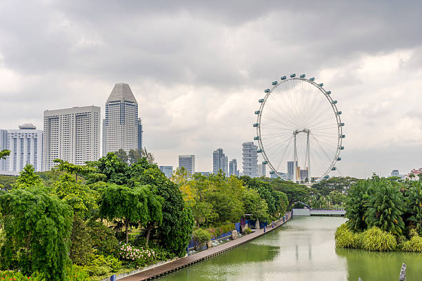 istock Ferris wheel and Singapore gardens at riverside 536651706