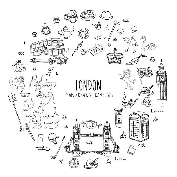 london - londra i̇ngiltere illüstrasyonlar stock illustrations