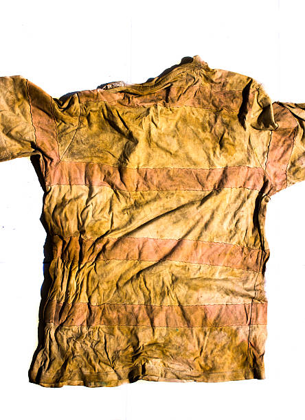 istock Old T-shirts into rags on a white background. 536653160