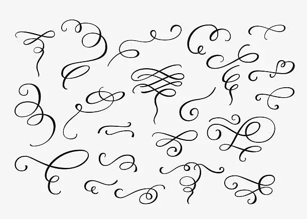 Vector illustration of Flourish swirl ornate decoration