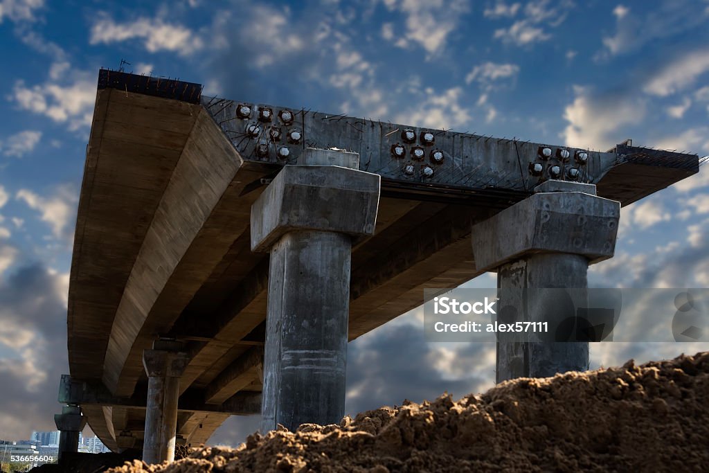 overpass within construction Bridge - Built Structure Stock Photo