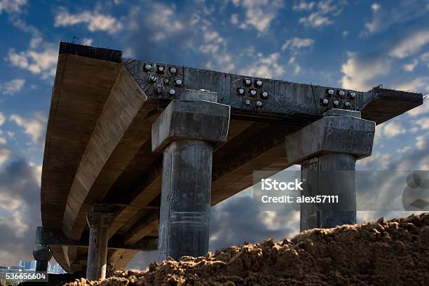 Overpass Within Construction Stock Photo - Download Image Now - Bridge - Built Structure, Construction Industry, Construction Site