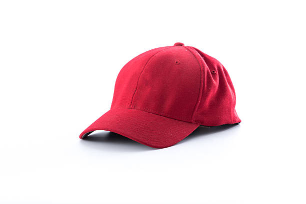 istock Grunge Red baseball cap isolated on white background 536658414