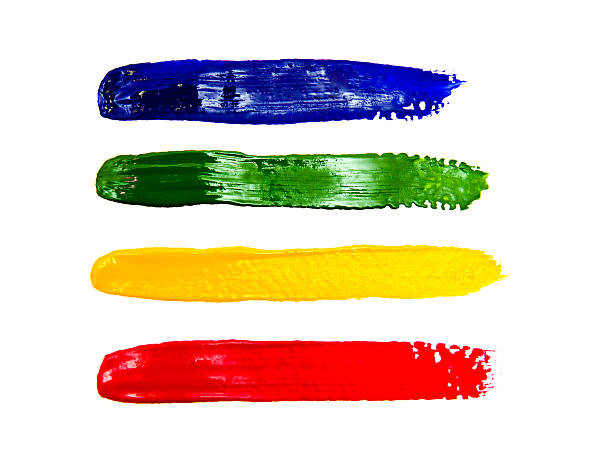 istock Multi coloured strokes of the paint brush isolated 536659342
