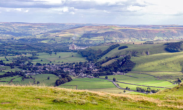 istock Village and factory view from hill top 536659634