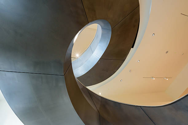 istock Modern Metal Spiral Staircase 536662592