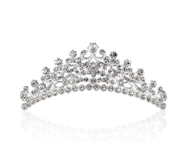 tiara, isoliert auf weiss - tiara stock-fotos und bilder