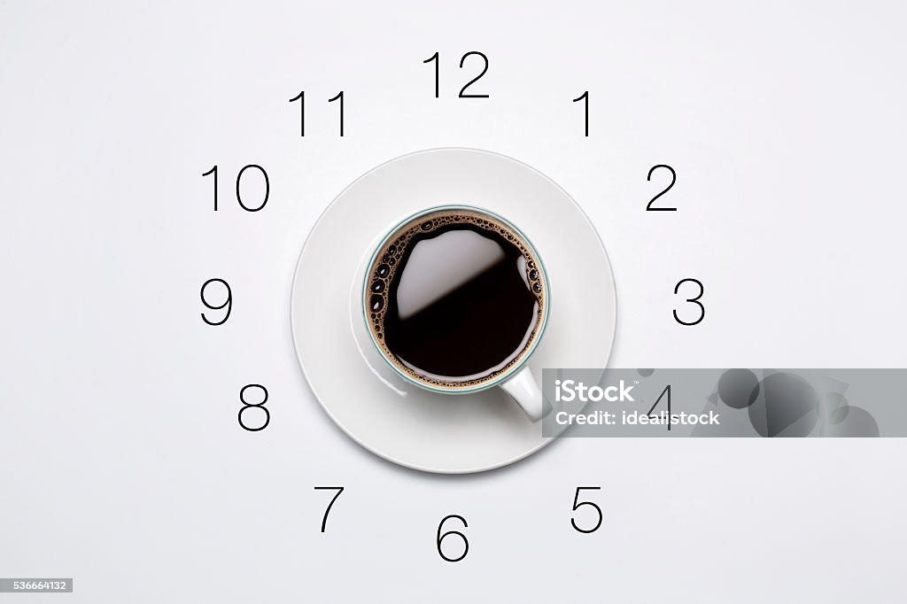 Kaffee Uhr - Lizenzfrei Kaffee - Getränk Stock-Foto