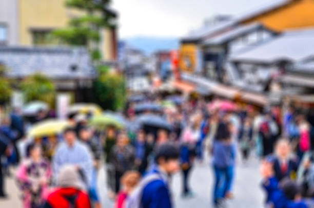 istock Tourists wander a famous street 536664288