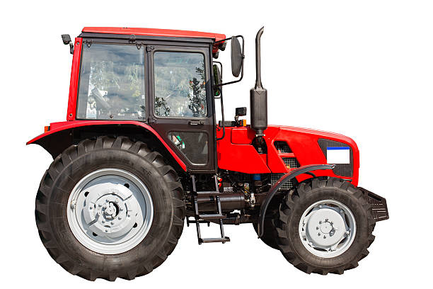 istock New agricultural tractor isolated on white background with clipp 536664374