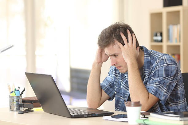 istock Worried and sad student watching exam results 536669408