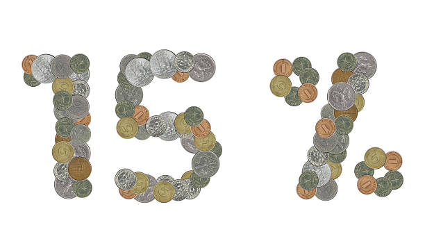 istock 15 percent with old coins 536671092