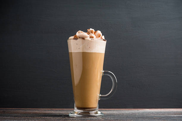 istock Coffee in glass on the dark wooden table 536671702