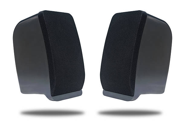 istock Black sound speaker isolated, Clipping path 536673176