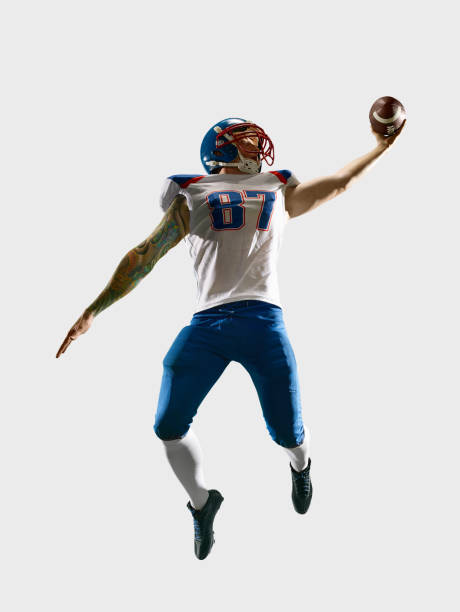American football player isolated