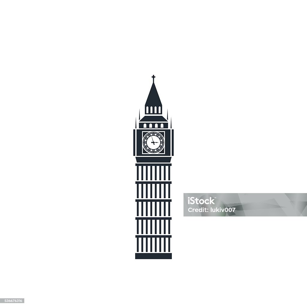 big ben Big Ben of London Old architecture landmark icon Big Ben stock vector