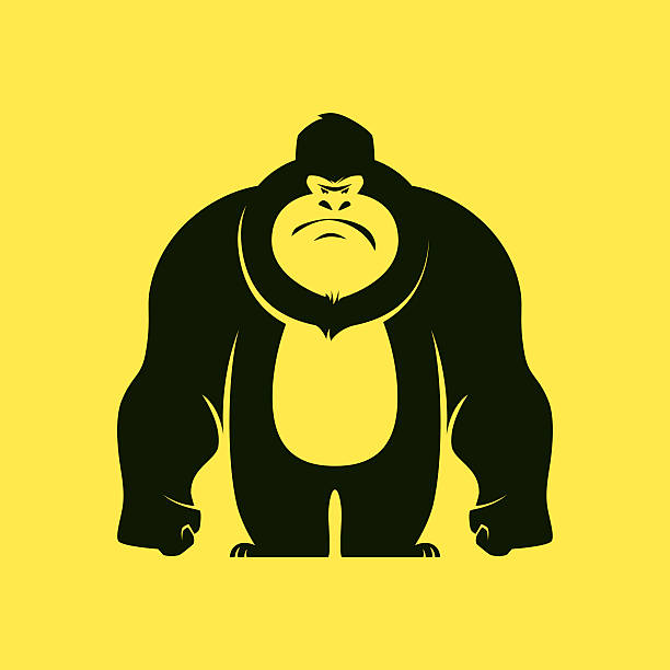 angry gorilla vector illustration of angry gorilla… yeti cartoons stock illustrations