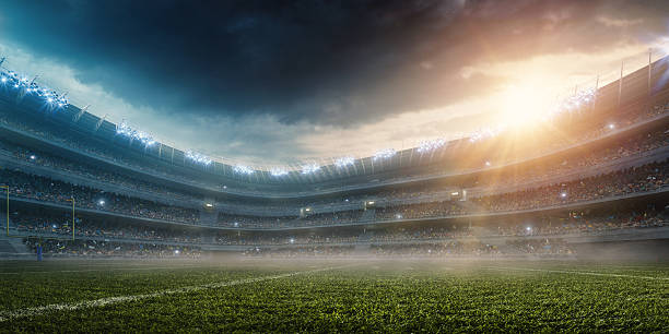 istock Dramatic american football stadium 536677302