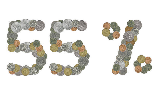 istock 55 percent with old coins 536681448