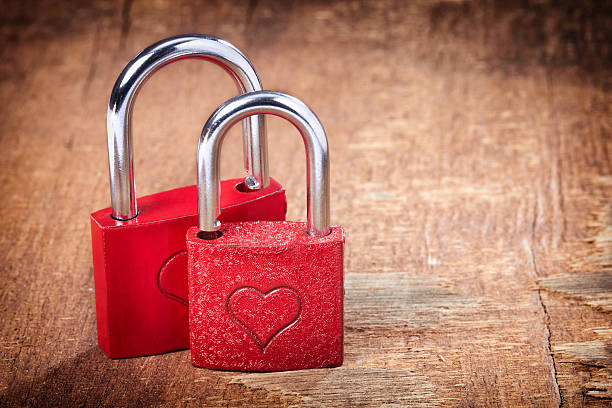 istock red locks with hearts on grunge old background 536681853