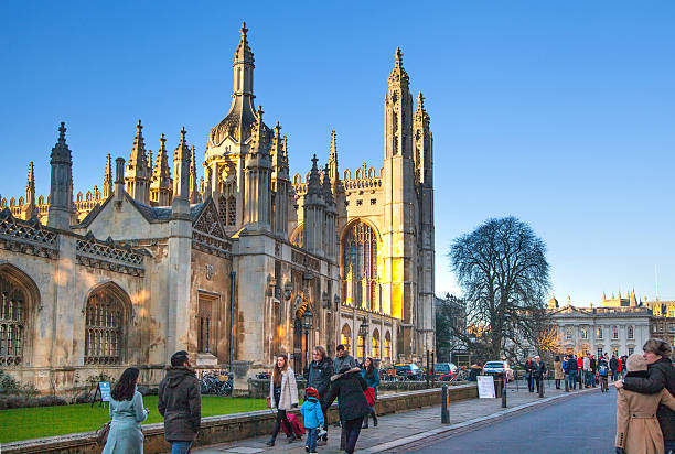 king's college comenzó en 1446 por enrique vi, cambridge - university courtyard uk cambridge fotografías e imágenes de stock