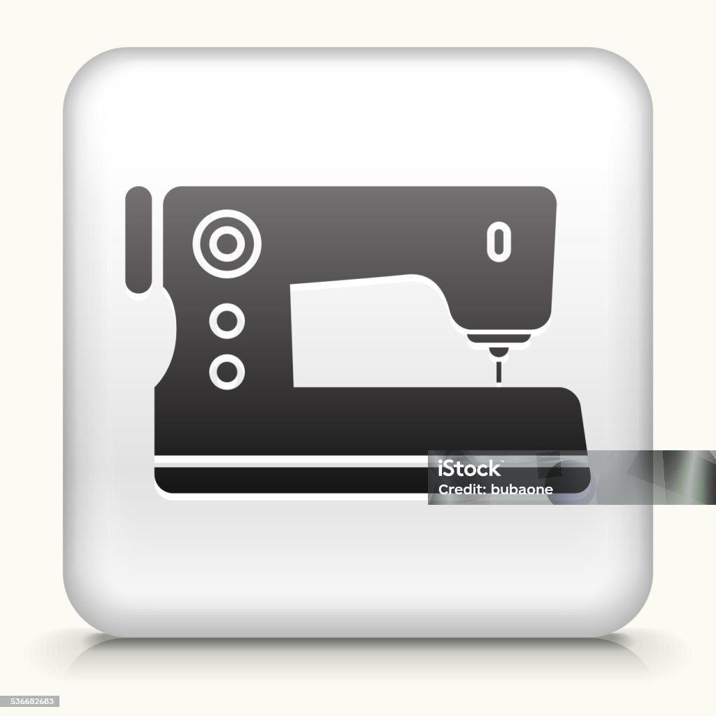 Square Sewing Machine Icon Square Button With Sewing Machine Royalty Free Vector Art Stock ...
