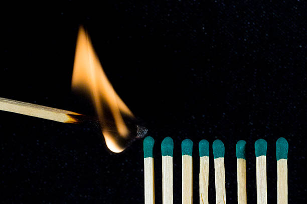 istock wooden matches on a background 536683144