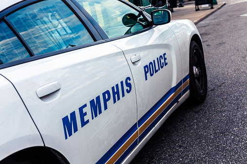 memphis, United States - August 5, 2013: A Memphis police car parked on the road