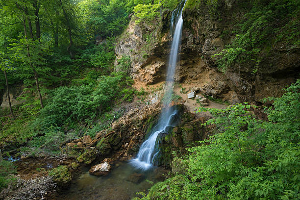 handmade waterfall in Lillafured park