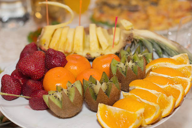 istock Festive banquet table with fruit 536683455