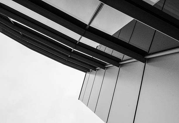 istock Vertical, abstract view of a modern office building 536684092