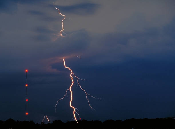 istock Lightning Bolt near Radio Tower 536684161