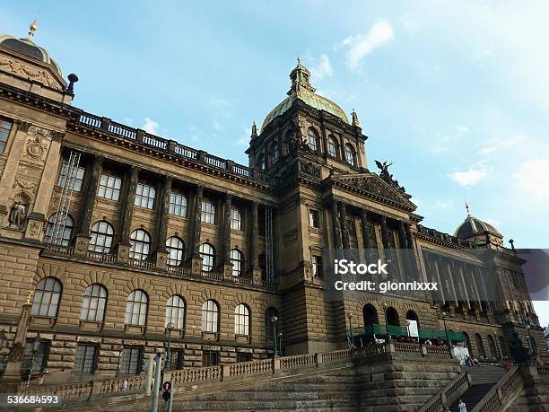 Czech National Museum Prague Stock Photo - Download Image Now - 2015, Architectural Feature, Architecture