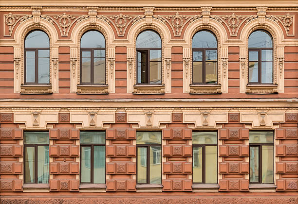 istock Windows in a row on facade of apartment building 536685112