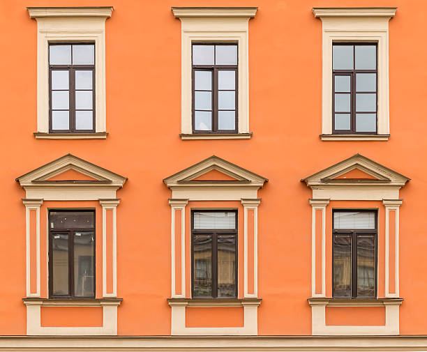 istock Windows in a row on facade of apartment building 536685186