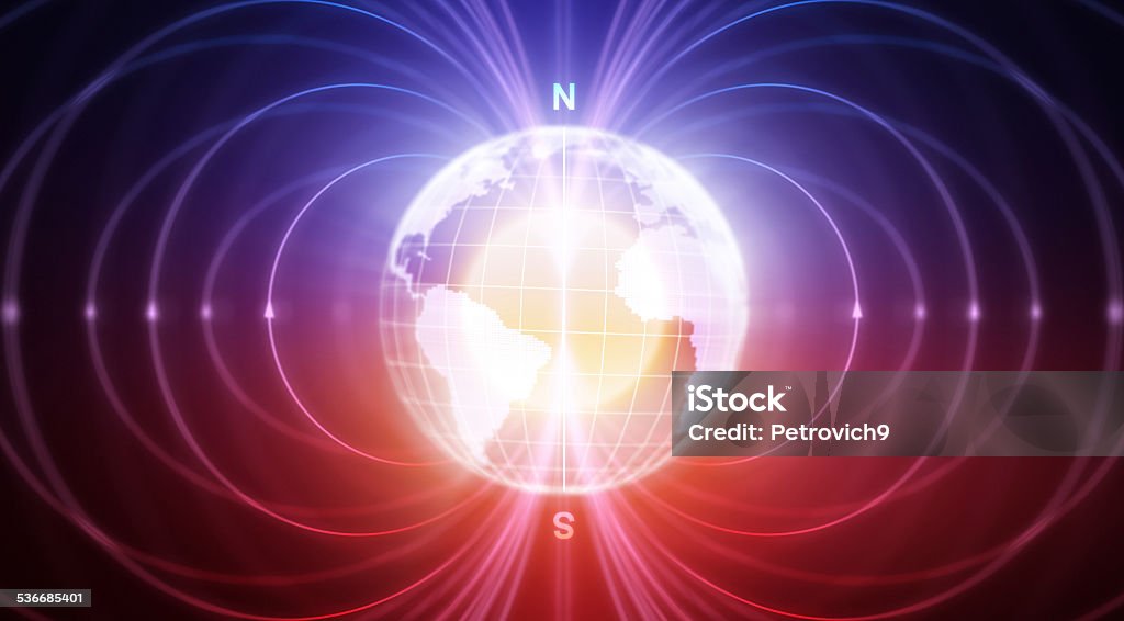 Fields Abstract Earth with magnetic fields Magnetic Field Stock Photo